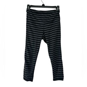 Women’s Athleta Leggings Black And Gray Stripes Size S